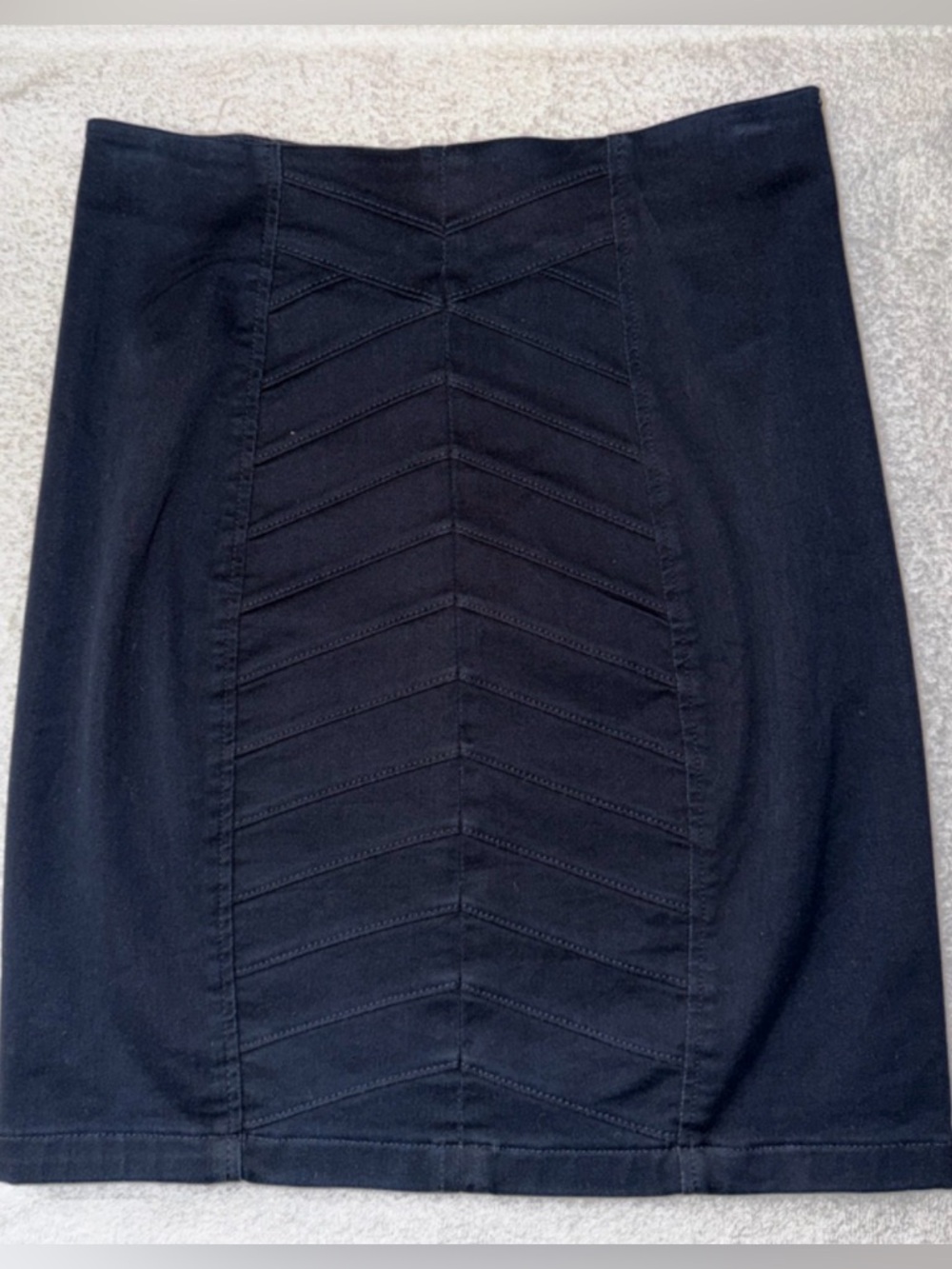 VTG Express Chevron Pattern Pencil Mini Skirt Bodycon Denim Blend Pettiskirt Y2K